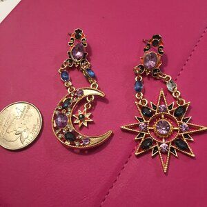 Moon Stars Drop Earrings - costume jewelry  Gorgeous  Drawer 2